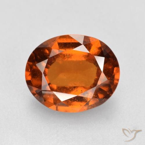2.27ct Натуральный Красновато-оранжевый Гранат Гессонит, Овал, VS-SI