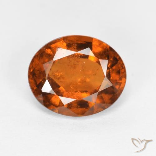 2.03ct Натуральный Янтарный Апельсин Гранат Гессонит, Овал, SI