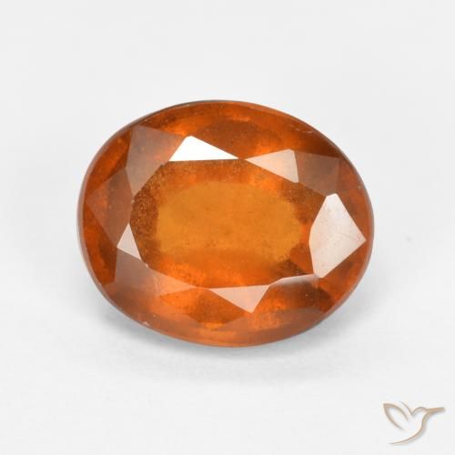 1.91ct Натуральный Средний апельсин Гранат Гессонит, Овал, SI