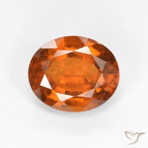 2.30ct Натуральный Темно-оранжевый Гранат Гессонит, Овал, SI