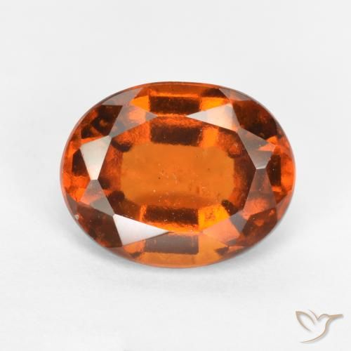 1.93ct Натуральный Темно-оранжевый Гранат Гессонит, Овал, Чистота VS