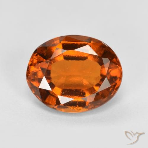 2.52ct Натуральный Средне-темно-оранжевый Гранат Гессонит, Овал, Чистота VS
