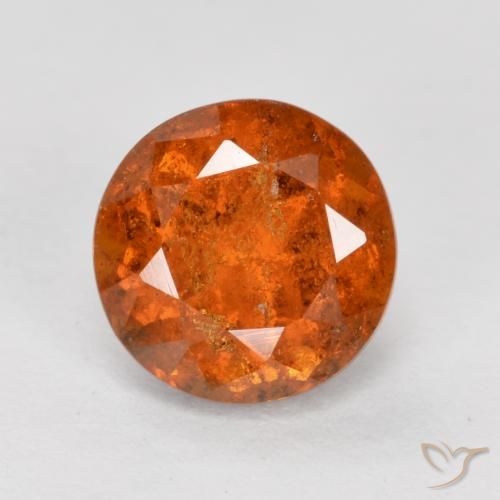 1.71ct Натуральный Средний апельсин Гранат Гессонит, Круглый, SI