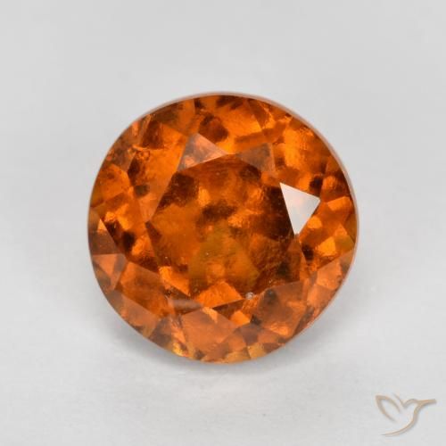 1.70ct Натуральный Средне-темно-оранжевый Гранат Гессонит, Круглый, Чистота VS