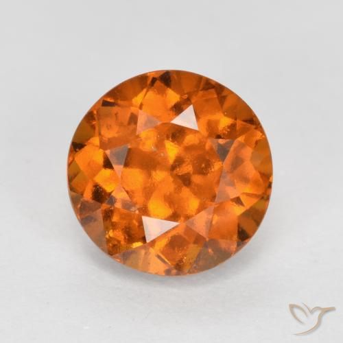 1.59ct Натуральный Средний апельсин Гранат Гессонит, Круглый, Чистота VS