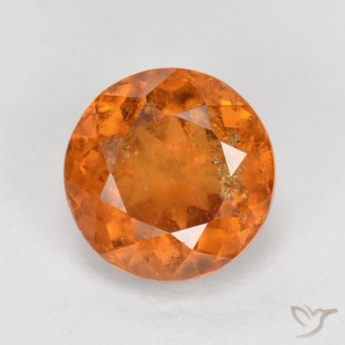 1.79ct Натуральный Средний апельсин Гранат Гессонит, Круглый, SI