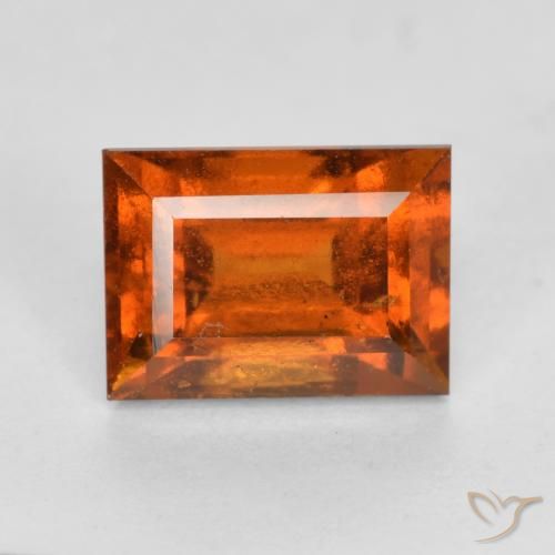 2.10ct Натуральный Средний апельсин Гранат Гессонит, Огранка Багет, VS-SI