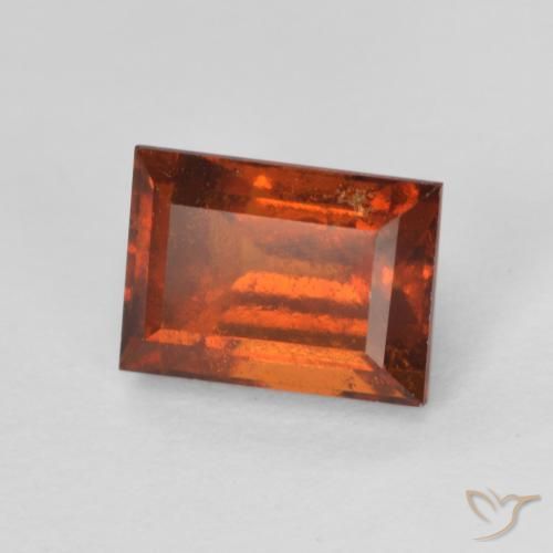 2.13 карата, натуральный Medium Dark-Orange Гранат Гессонит, Огранка Багет, VS-SI
