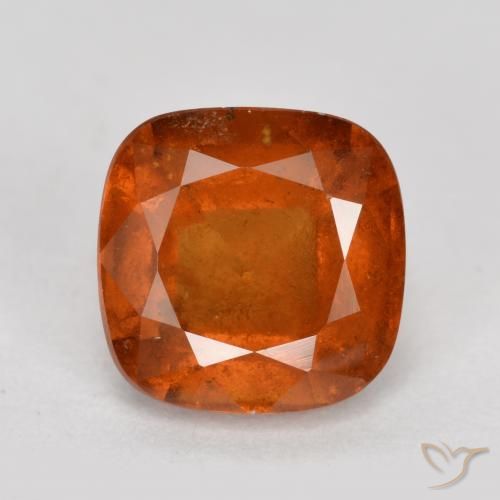2.03ct Натуральный Средний апельсин Гранат Гессонит, Подушка, SI