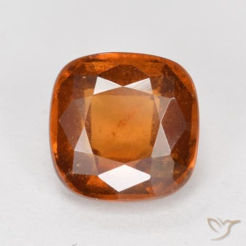 1.96ct Натуральный Средне-темно-оранжевый Гранат Гессонит, Подушка, VS-SI