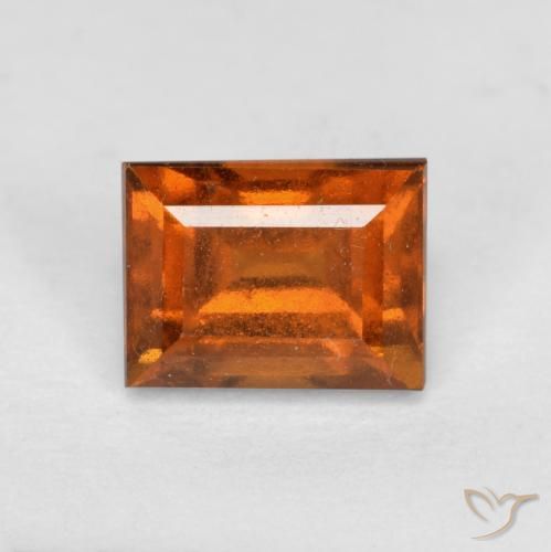 1.01ct Натуральный Средний апельсин Гранат Гессонит, Огранка Багет, Чистота VS