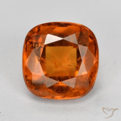 2.05ct Натуральный Красновато-оранжевый Гранат Гессонит, Подушка, VS-SI