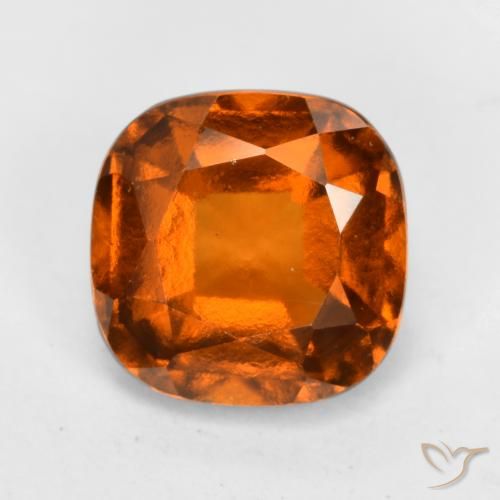 1.98ct Натуральный Янтарный Апельсин Гранат Гессонит, Подушка, Чистота VS