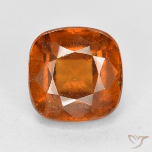 2.27ct Натуральный Средний апельсин Гранат Гессонит, Подушка, VS-SI