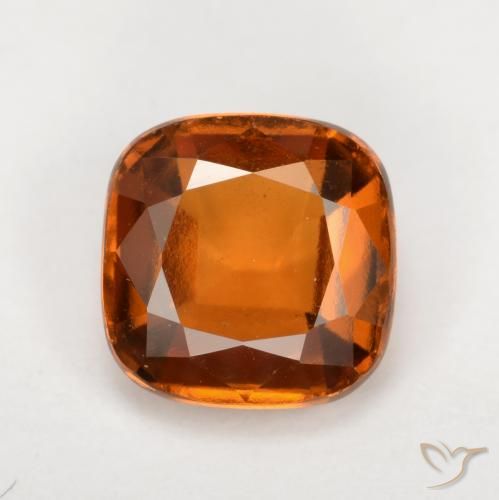 1.78ct Натуральный Темно-оранжевый Гранат Гессонит, Подушка, Чистота VS
