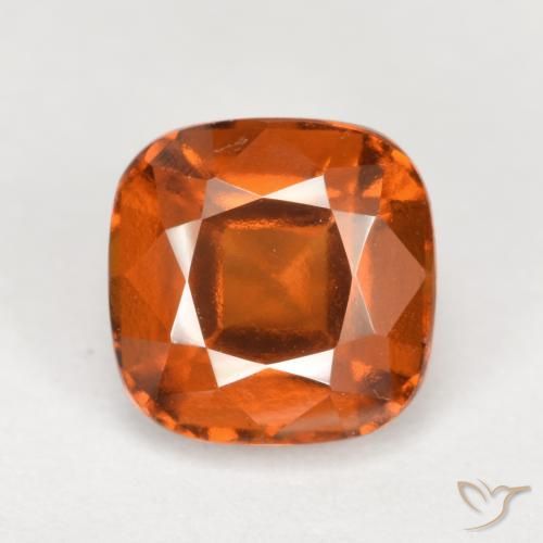 2.17ct Натуральный Янтарный Апельсин Гранат Гессонит, Подушка, VVS-VS