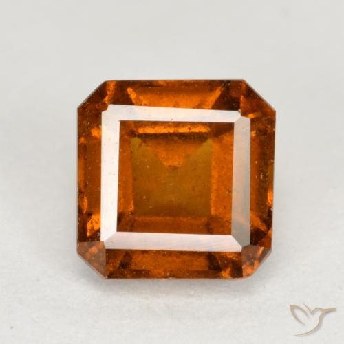 1.59ct Натуральный Янтарный Апельсин Гранат Гессонит, Изумрудная огранка, VS-SI
