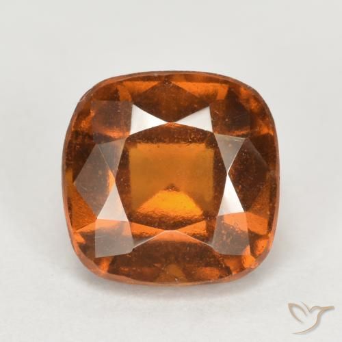 2.31ct Натуральный Средне-темно-оранжевый Гранат Гессонит, Подушка, Чистота VS