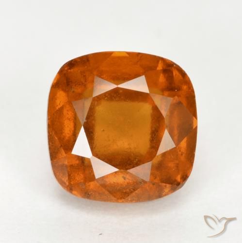 2.65ct Натуральный Средний апельсин Гранат Гессонит, Подушка, VS-SI
