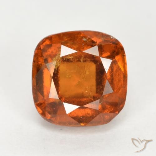 2.40ct Натуральный Средне-темно-оранжевый Гранат Гессонит, Подушка, SI