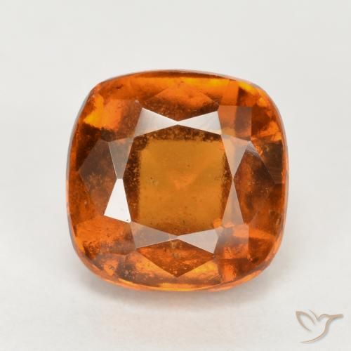2.50ct Натуральный Средне-темно-оранжевый Гранат Гессонит, Подушка, VS-SI