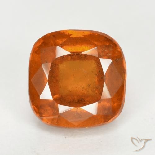 2.55ct Натуральный Средний апельсин Гранат Гессонит, Подушка, VS-SI
