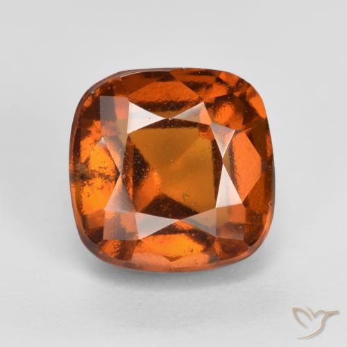 2.46ct Натуральный Средне-темно-оранжевый Гранат Гессонит, Подушка, VS-SI