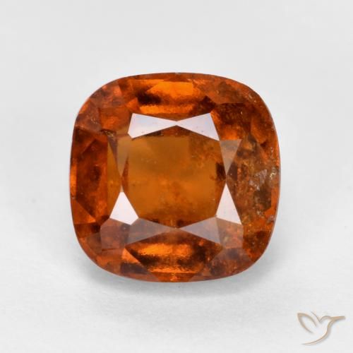 2.31ct Натуральный Темно-оранжевый Гранат Гессонит, Подушка, SI