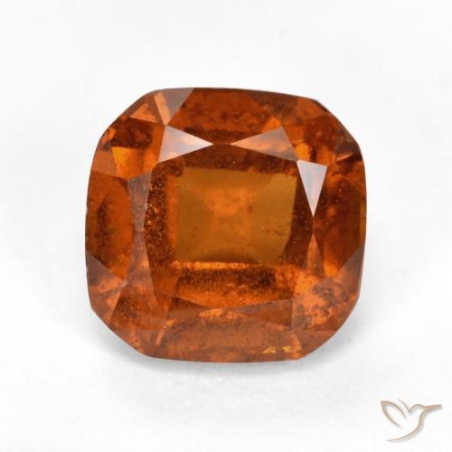 2.03ct Натуральный Красновато-оранжевый Гранат Гессонит, Изумрудная огранка, VS-SI