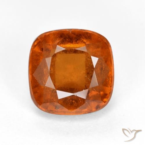 2.33ct Натуральный Янтарный Апельсин Гранат Гессонит, Подушка, SI