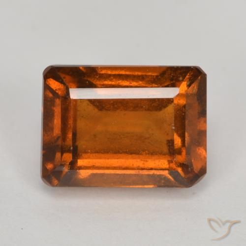 2.54ct Натуральный Янтарный Апельсин Гранат Гессонит, Изумрудная огранка, VS-SI