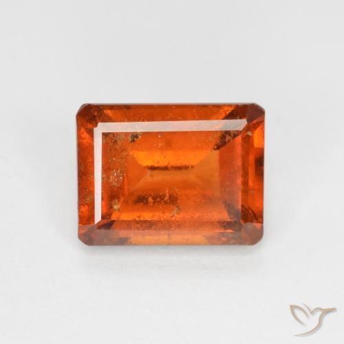 1.98ct Натуральный Средний апельсин Гранат Гессонит, Изумрудная огранка, SI
