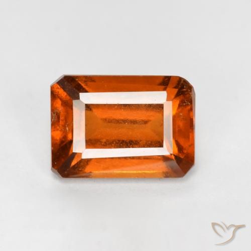 1.94ct Натуральный Огонь Оранжевый Гранат Гессонит, Изумрудная огранка, SI