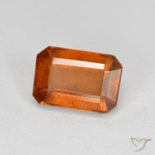 2.38ct Натуральный Средний апельсин Гранат Гессонит, Изумрудная огранка, SI