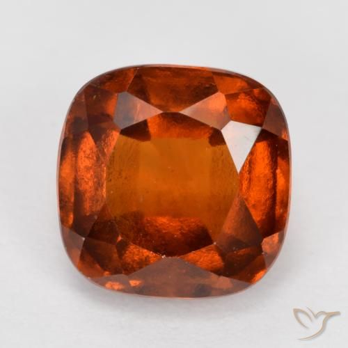 2.31ct Натуральный Темно-оранжевый Гранат Гессонит, Подушка, Чистота VS
