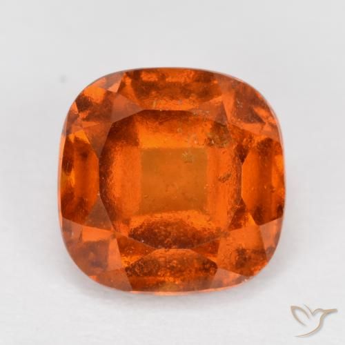 2.02ct Натуральный Янтарный Апельсин Гранат Гессонит, Подушка, SI