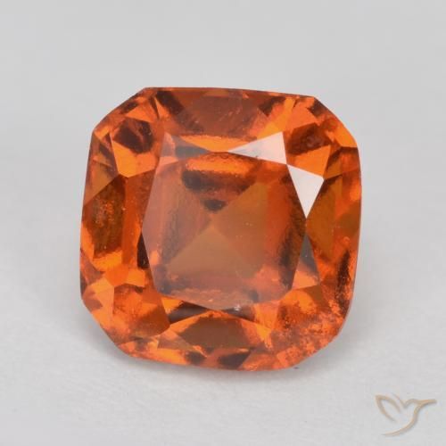 1.98ct Натуральный Средний апельсин Гранат Гессонит, Изумрудная огранка, Чистота VS