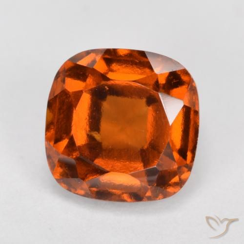 2.24ct Натуральный Средний апельсин Гранат Гессонит, Подушка, Чистота VS