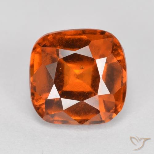 2.10ct Натуральный Огонь Оранжевый Гранат Гессонит, Подушка, Чистота VS