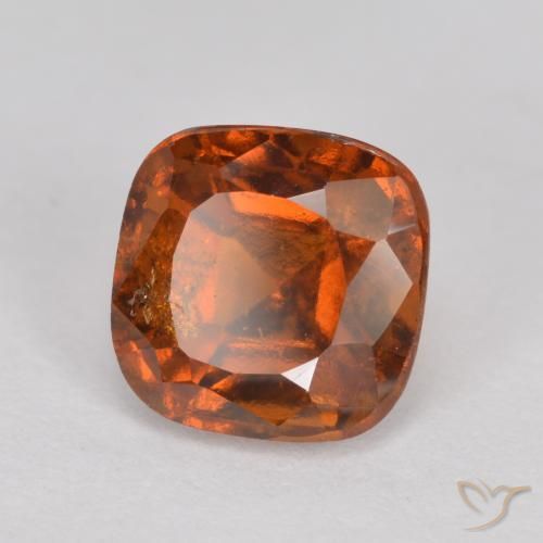 2.08ct Натуральный Темно-оранжевый Гранат Гессонит, Подушка, SI