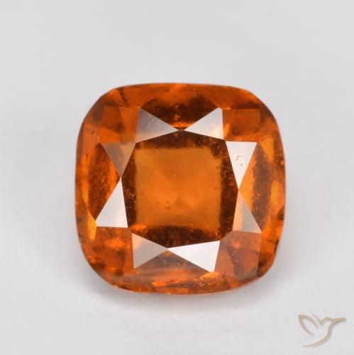 2.05ct Натуральный Янтарный Апельсин Гранат Гессонит, Подушка, Чистота VS