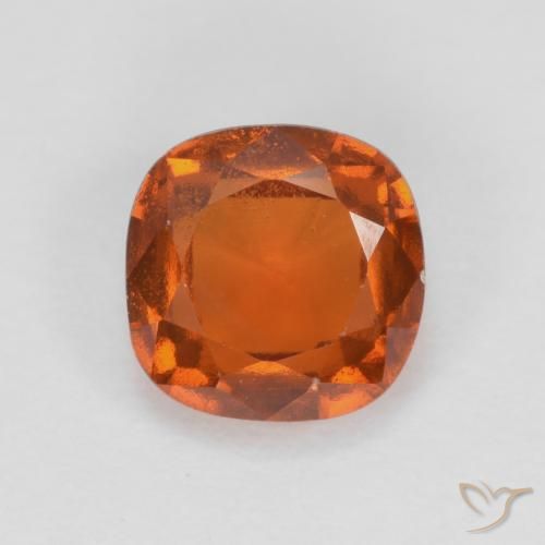 1.38ct Натуральный Янтарный Апельсин Гранат Гессонит, Подушка, VS-SI