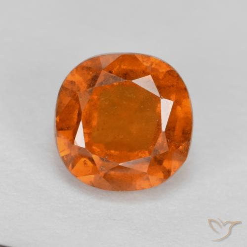 1.53ct Натуральный Средний апельсин Гранат Гессонит, Подушка, VS-SI