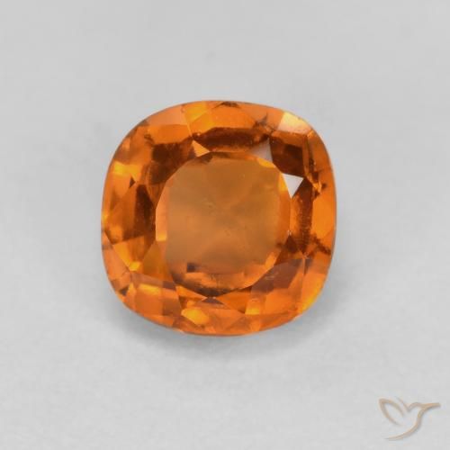 0.96ct Натуральный Коричневато-оранжевый Гранат Гессонит, Подушка, SI