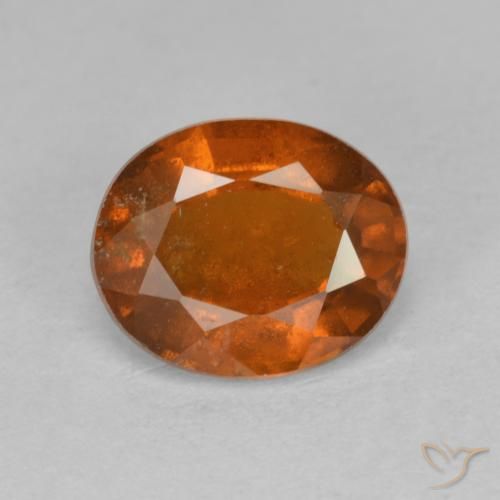 2.53ct Натуральный Янтарный Апельсин Гранат Гессонит, Овал, VS-SI