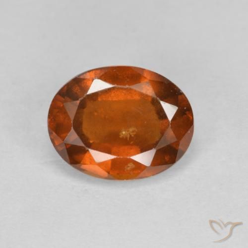 2.33ct Натуральный Темно-оранжевый Гранат Гессонит, Овал, VS-SI