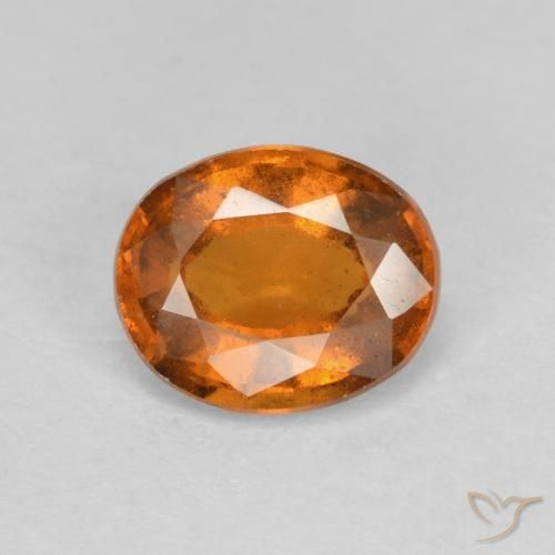 1.77ct Натуральный Желтовато-оранжевый Гранат Гессонит, Овал, VS-SI