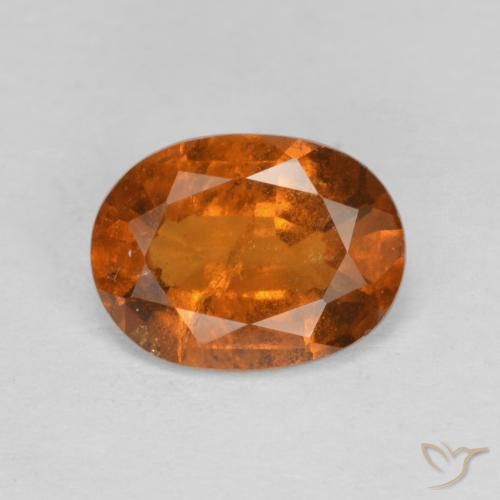 2.33ct Натуральный Темно-оранжевый Гранат Гессонит, Овал, VS-SI