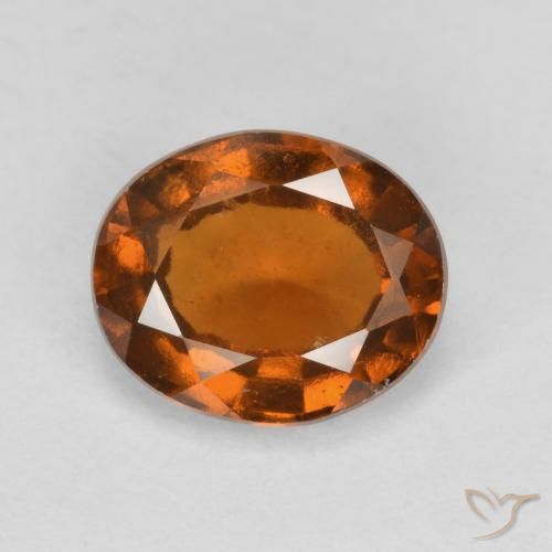 2.28ct Натуральный Янтарный Апельсин Гранат Гессонит, Овал, Чистота VS
