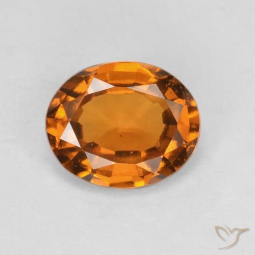1.69ct Натуральный Средний апельсин Гранат Гессонит, Овал, Чистота VS
